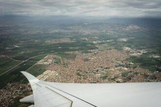 city view from the plane