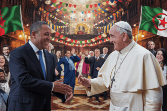 revivez les moments forts de la célébration de l'anniversaire de la révolution, où le président tebboune reçoit les salutations chaleureuses du pape françois. un événement historique marquant les liens entre la politique et la foi, célébrant l'esprit de liberté et d'unité.