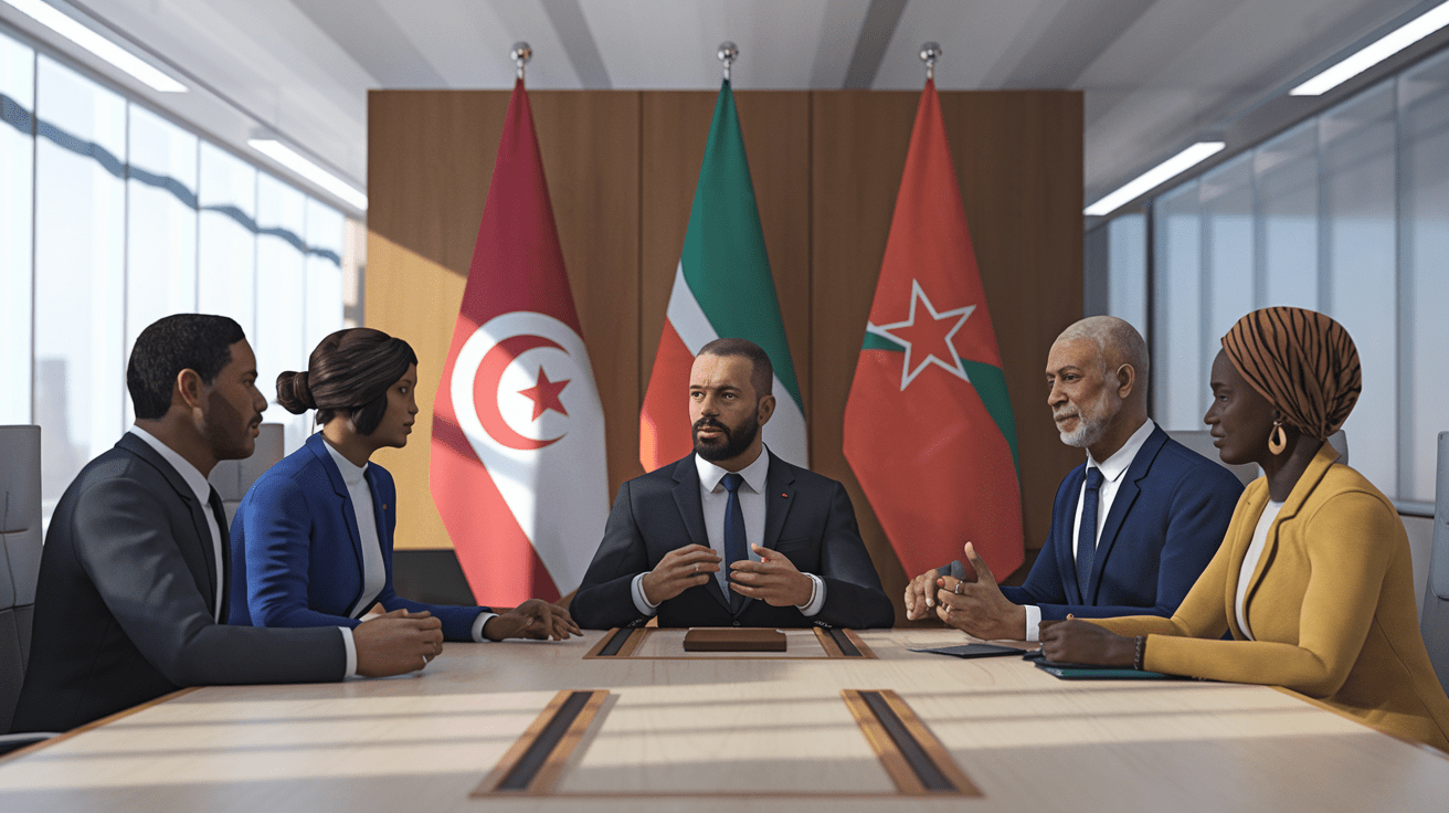 dans un échange constructif, ahmed attaf discute avec ses homologues de tunisie, de libye et de mauritanie, abordant des enjeux régionaux essentiels et renforçant la coopération entre ces nations.
