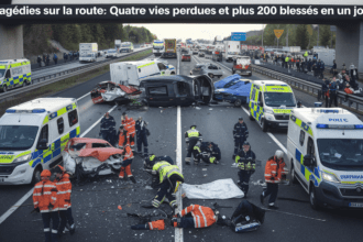 découvrez l'impact dévastateur des tragédies routières à travers le récit poignants de quatre vies perdues et plus de 200 blessés en une seule journée. une réflexion sur la sécurité sur nos routes et l'importance de la prévention.