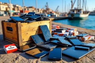 découvrez les saisies majeures réalisées au port de béjaïa, où des smartphones, des ordinateurs et des cartouches de cigarettes ont été interceptés, soulignant les efforts continus des autorités pour lutter contre la contrebande.