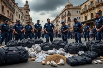 découvrez les détails d'une opération policière à alger, où 45 individus ont été interpellés et de grandes quantités de drogue et de psychotropes ont été saisies. une lutte efficace contre le trafic de stupéfiants en cours.