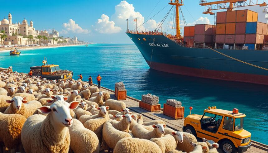 découvrez l'arrivée historique du premier navire transportant 15 000 moutons pour aïd el adha au port d'alger. un événement marquant qui souligne l'importance de cette fête dans la culture algérienne.