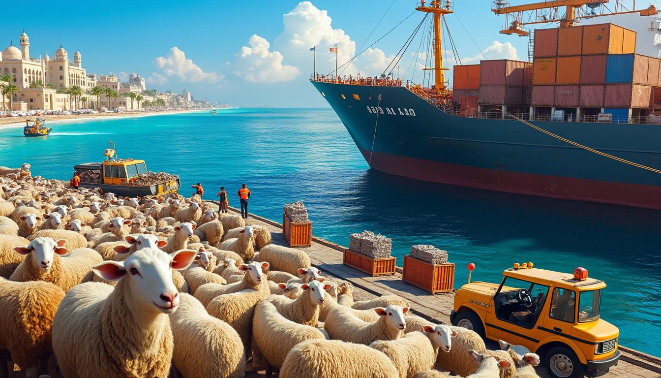 découvrez l'arrivée historique du premier navire transportant 15 000 moutons pour aïd el adha au port d'alger. un événement marquant qui souligne l'importance de cette fête dans la culture algérienne.