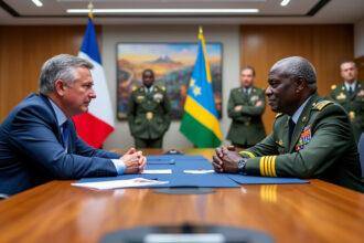 découvrez les échanges stratégiques entre le ministre délégué à la défense et le chef d’etat-major rwandais, soulignant l'importance de la coopération militaire et des relations bilatérales renforcées entre les nations.