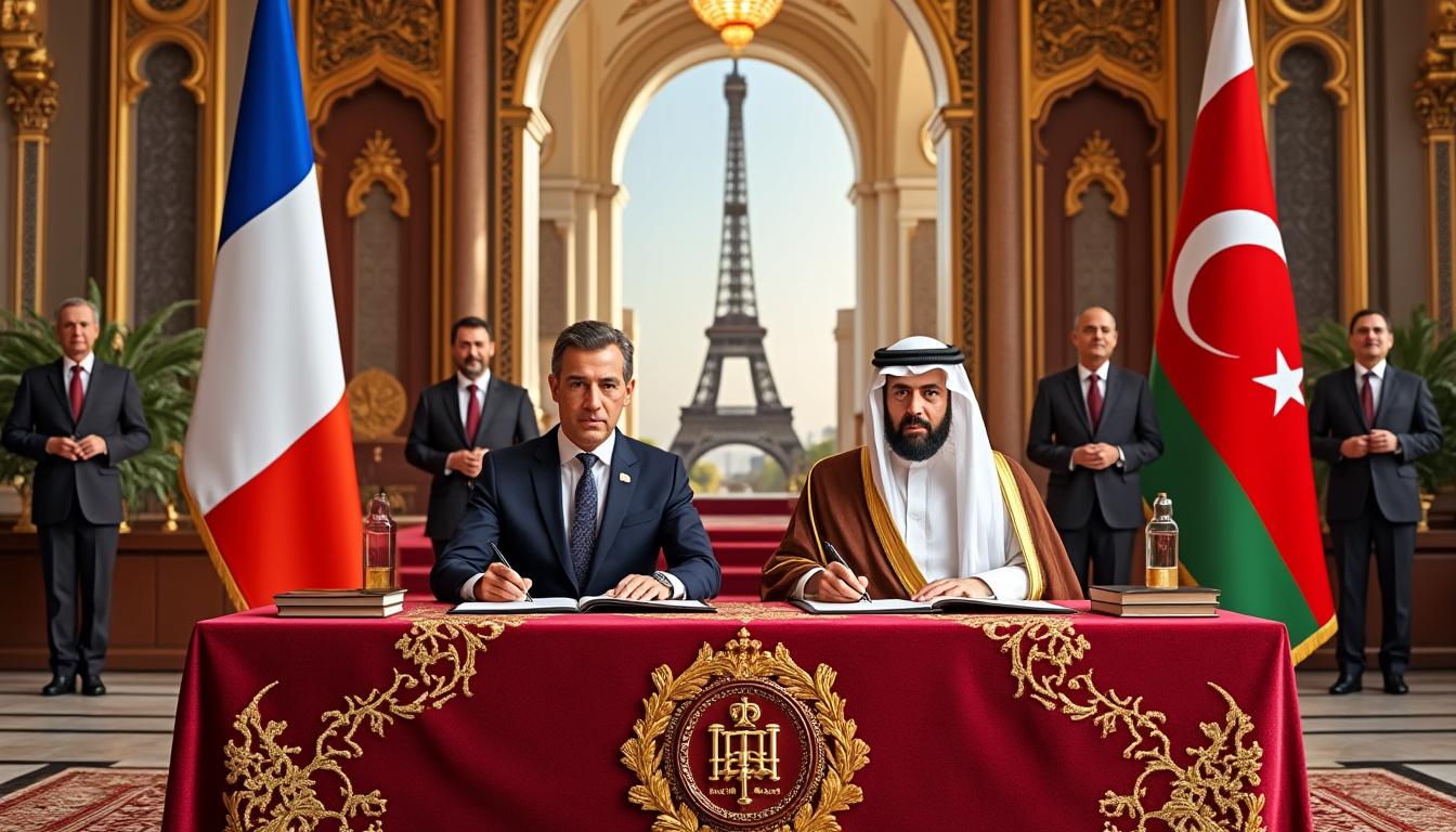 le président français et le sultan d'oman unissent leurs forces lors d'une cérémonie de signature historique, marquant le début d'accords de coopération prometteurs entre les deux nations. découvrez les enjeux et les perspectives de cette collaboration.
