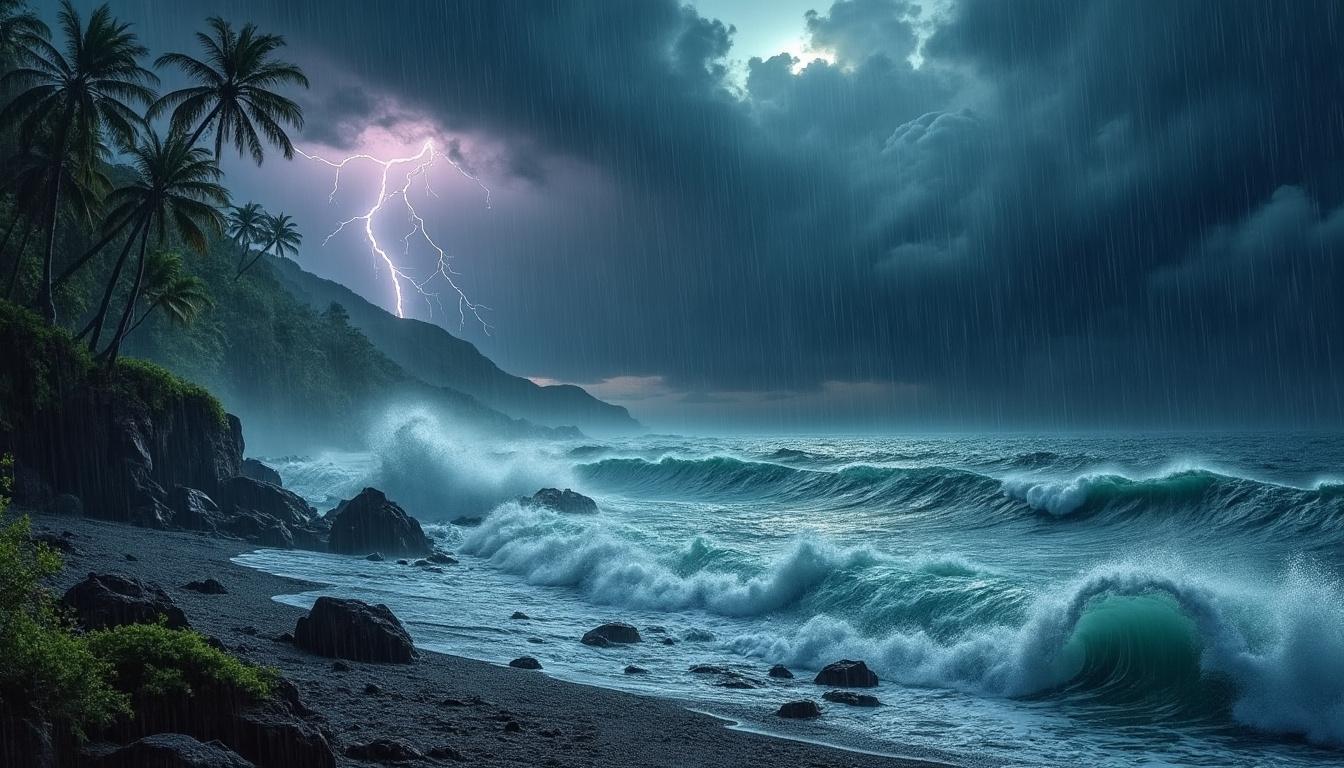 découvrez les prévisions météorologiques avec une tempête de pluie imminente, des vents violents et des vagues colossales à l'horizon. restez informé des conditions climatiques extrêmes et prenez vos précautions pour assurer votre sécurité.