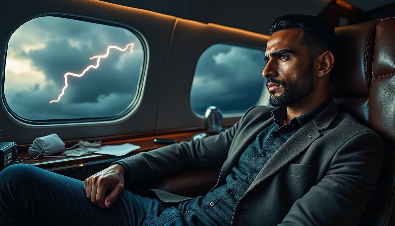 découvrez la vidéo choc où riyad mahrez frôle la catastrophe à bord de son jet privé. plongée dans un moment angoissant qui aurait pu tourner au drame pour le footballeur star. ne manquez pas cette révélation des coulisses de son quotidien.