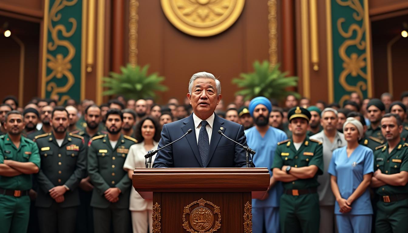 à l'occasion de l'aïd el-adha, le président de la république adresse ses vœux chaleureux aux membres de l'anp, aux institutions officielles et au personnel médical, témoignant ainsi de sa reconnaissance et de son soutien en cette période festive.