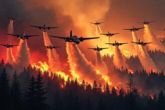 découvrez comment douze bombardiers d'eau sont déployés pour combattre les incendies de forêt, une réponse essentielle face aux ravages des flammes et un effort collectif pour protéger nos écosystèmes.