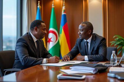 le président tebboune engage un dialogue constructif avec son homologue rwandais, abordant les sujets de coopération bilatérale, de développement économique et de paix en afrique. découvrez les points clés de cette rencontre historique.