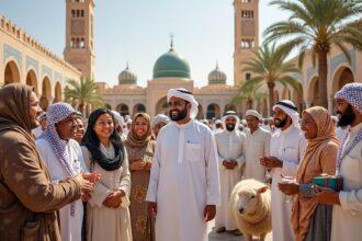 le président de la république participe aux festivités de l'aïd el adha à djamaâ el djazaïr, renforçant l'importance de cette célébration religieuse dans la convivialité et l'unité nationale.