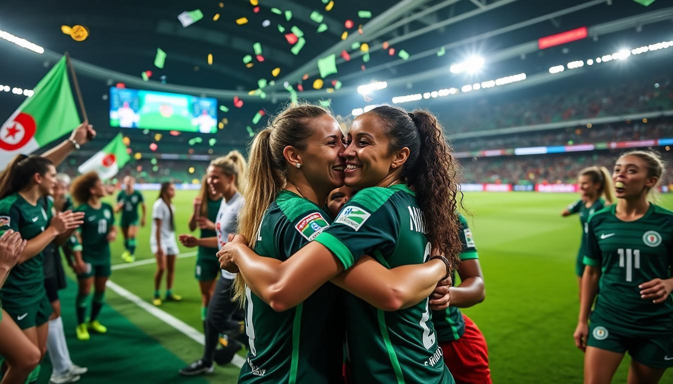 l'algérie réalise un exploit en accédant aux quarts de finale de la can 2024 dames, démontrant son talent et sa détermination sur la scène continentale. découvrez le parcours exceptionnel de l'équipe et les moments forts de cette compétition.