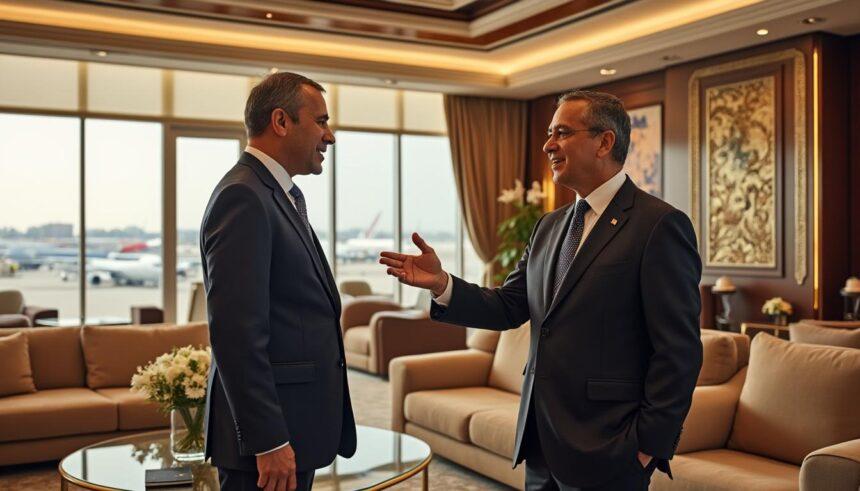 dans le salon d'honneur de l'aéroport international houari-boumediene, le président de la république engage un dialogue stratégique avec son homologue libanais, soulignant l'importance des relations bilatérales et les enjeux régionaux.