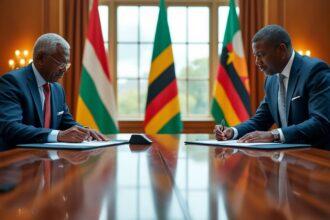 découvrez comment le président de la république et son homologue zimbabwéen collaborent pour signer des accords de coopération, renforçant ainsi leurs liens diplomatiques et économiques. un moment clé pour l'avenir des relations entre les deux nations.