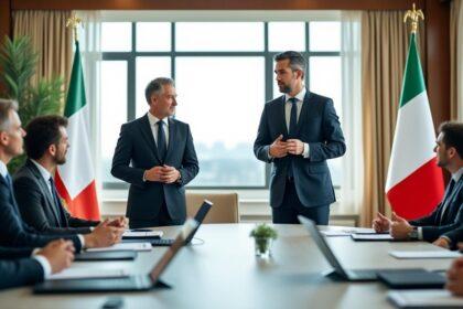 le président de la république rencontre le directeur général de l'italien eni pour discuter des enjeux énergétiques et des partenariats stratégiques entre la france et l'italie. une rencontre clé pour renforcer la coopération économique et environnementale.