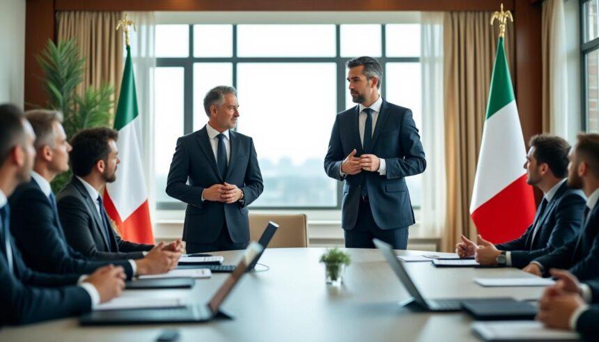 le président de la république rencontre le directeur général de l'italien eni pour discuter des enjeux énergétiques et des partenariats stratégiques entre la france et l'italie. une rencontre clé pour renforcer la coopération économique et environnementale.