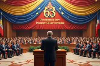 dans un discours solennel, le président de la république célèbre le 63e anniversaire de l'indépendance, rappelant l'importance de l'unité nationale et des valeurs chères à notre pays. cette allocution historique vise à inspirer et mobiliser les citoyens autour d'un avenir commun.