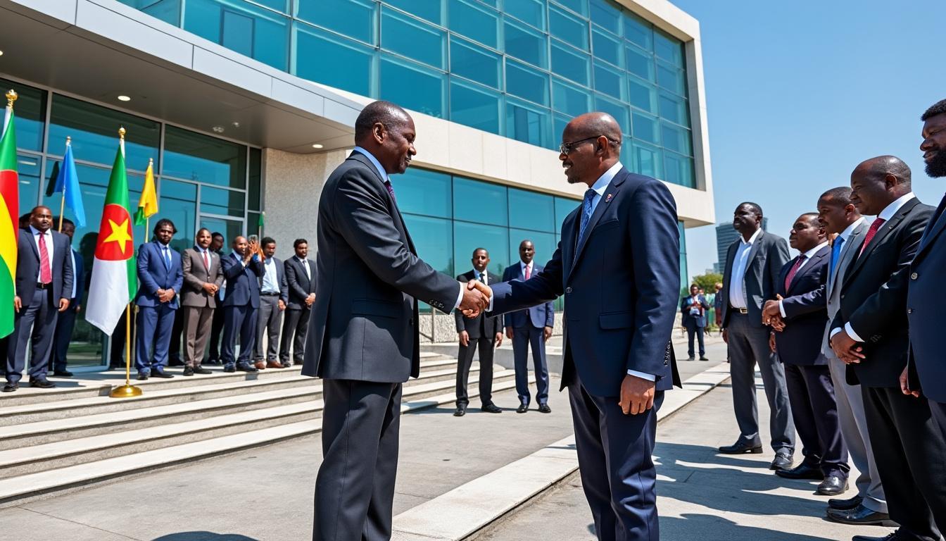 découvrez la visite marquante du président du zimbabwe au siège de l'enmap à el harrach, un événement qui souligne les relations bilatérales et les échanges culturels entre les deux nations.