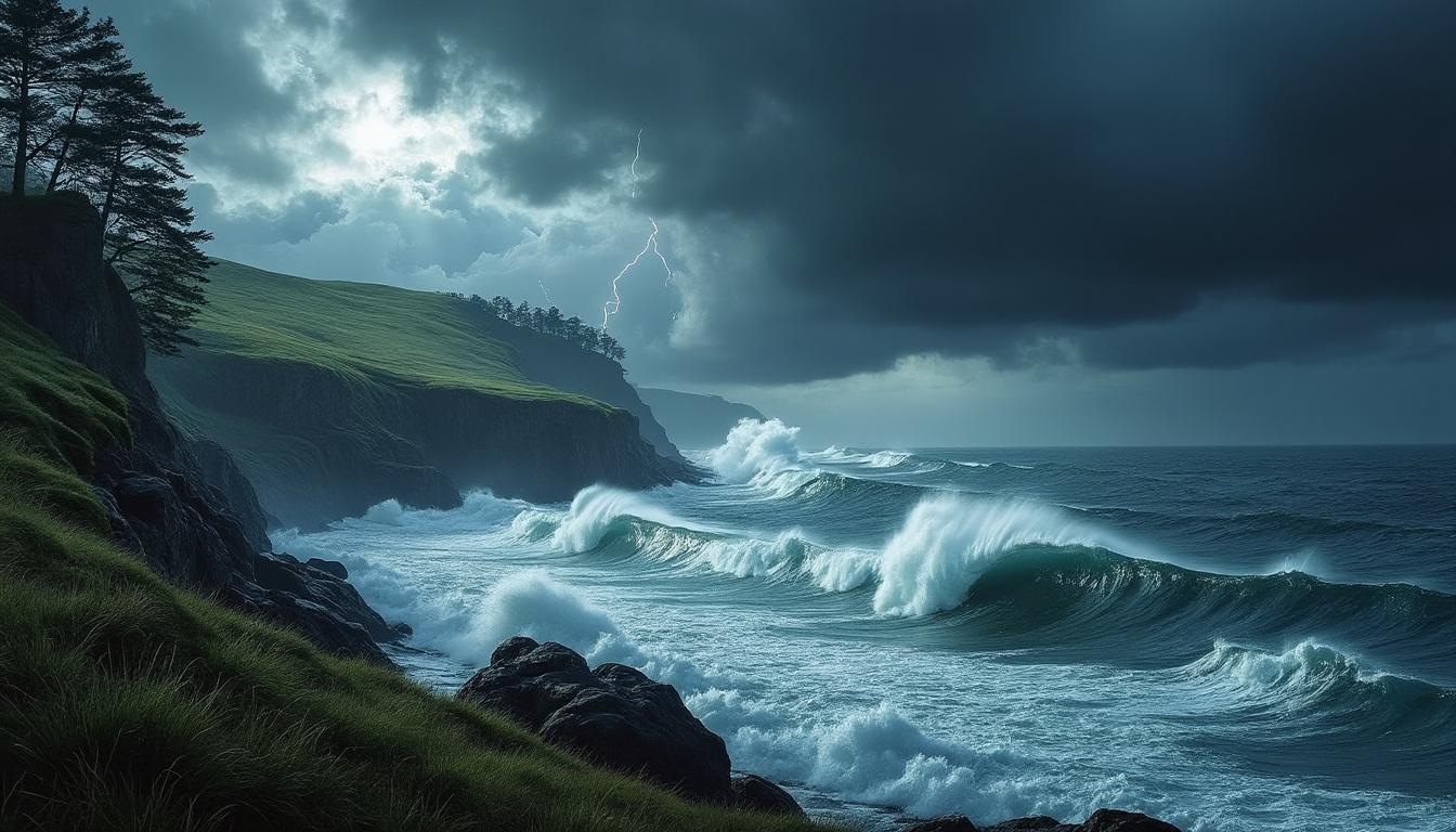 découvrez les prévisions météo pour les jours à venir : des vents puissants et une mer tumultueuse s'annoncent, apportant des conditions chaotiques. restez informé pour anticiper les impacts sur vos activités en extérieur.