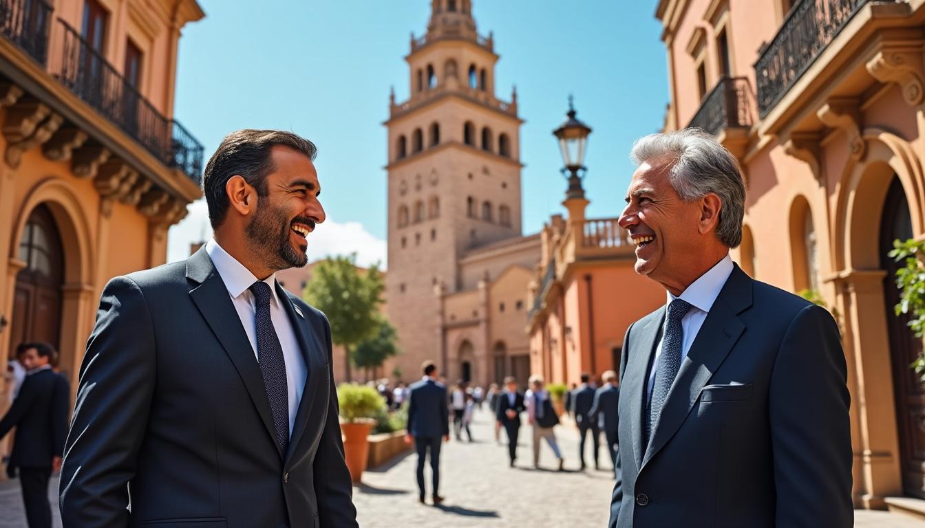découvrez l'échange enrichissant entre nadir larbaoui et le premier ministre espagnol à séville, abordant des sujets clés de coopération et de développement entre les deux pays.