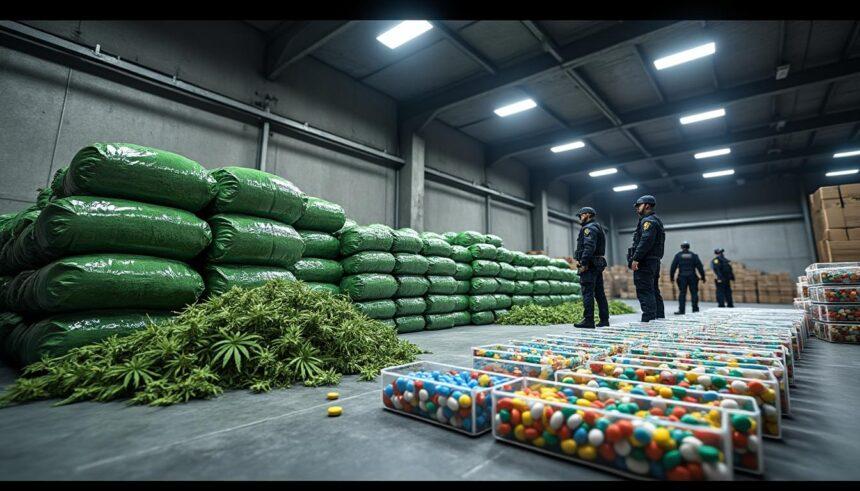 bilan impressionnant de la sûreté nationale en trois mois : plus de deux tonnes de cannabis et cinq millions de comprimés psychotropes saisis. découvrez les détails de cette opération majeure contre le trafic de drogues.