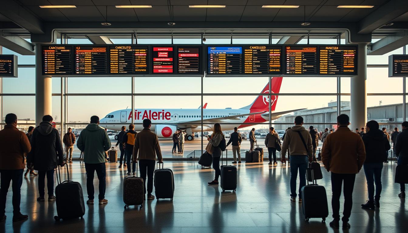 air algérie informe ses passagers de possibles annulations de vols en raison d'une grève en france. renseignez-vous sur l’état de votre vol avant de voyager et prenez vos précautions.