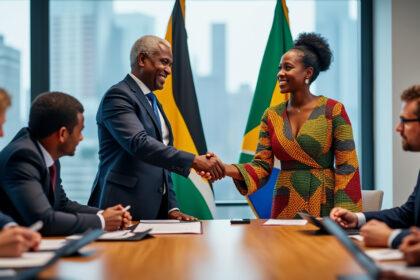 le premier ministre par intérim reçoit le ministre sud-africain du commerce, de l’industrie et de la concurrence lors d’une rencontre clé visant à renforcer la coopération économique et à discuter de partenariats stratégiques entre les deux pays.