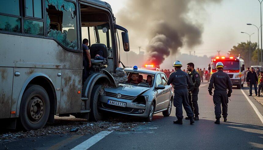 un grave accident de la route s'est produit à relizane, impliquant un bus et une voiture. découvrez les circonstances de la collision, le bilan des blessés et les premières informations communiquées par les autorités.