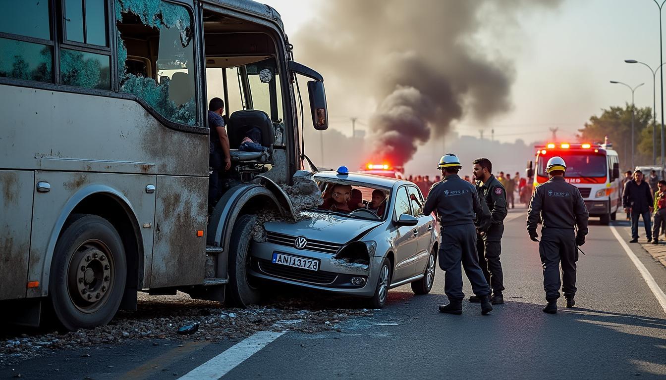 un grave accident de la route s'est produit à relizane, impliquant un bus et une voiture. découvrez les circonstances de la collision, le bilan des blessés et les premières informations communiquées par les autorités.