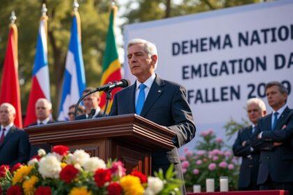 à l'occasion de la journée nationale de l'émigration, le président a rendu hommage aux chouhada en observant une minute de silence, marquant ainsi le souvenir et la reconnaissance envers les martyrs de l'émigration.
