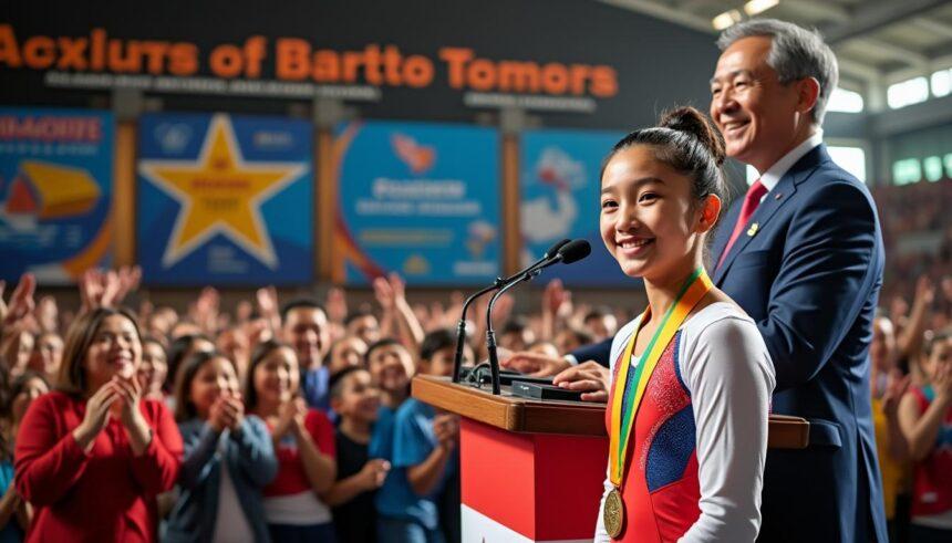 découvrez le message chaleureux du président de la république adressé à kaylia nemour, sacrée championne du monde de gymnastique artistique à jakarta en remportant la médaille d'or.