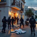 à alger, démantèlement réussi d'un réseau criminel spécialisé dans le trafic de cocaïne et de psychotropes, renforçant la lutte contre le crime organisé.