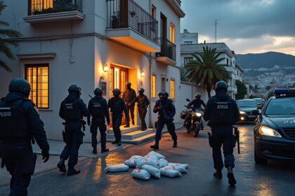 à alger, démantèlement réussi d'un réseau criminel spécialisé dans le trafic de cocaïne et de psychotropes, renforçant la lutte contre le crime organisé.