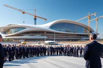 le président de la république inaugure à constantine la construction d'un vaste complexe sportif innovant, symbolisant un nouvel élan pour le sport et le développement régional.