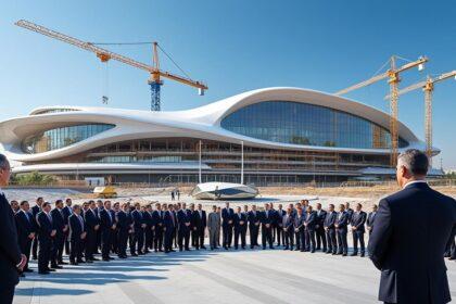 le président de la république inaugure à constantine la construction d'un vaste complexe sportif innovant, symbolisant un nouvel élan pour le sport et le développement régional.