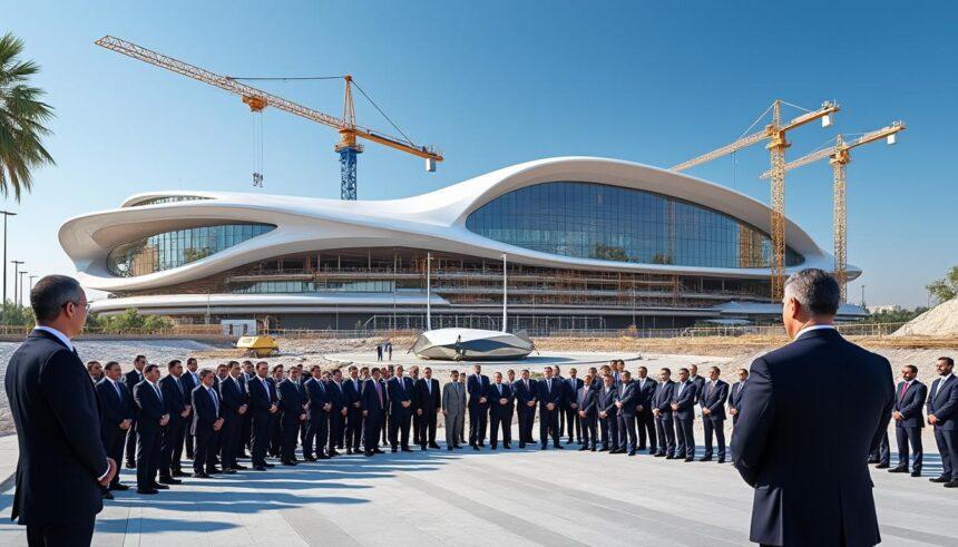 le président de la république inaugure à constantine la construction d'un vaste complexe sportif innovant, symbolisant un nouvel élan pour le sport et le développement régional.
