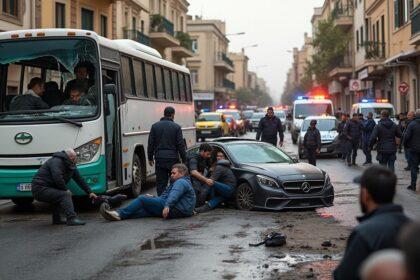 un grave accident entre un bus et une voiture à constantine a fait plusieurs blessés. découvrez les détails de cette collision et les secours sur place.