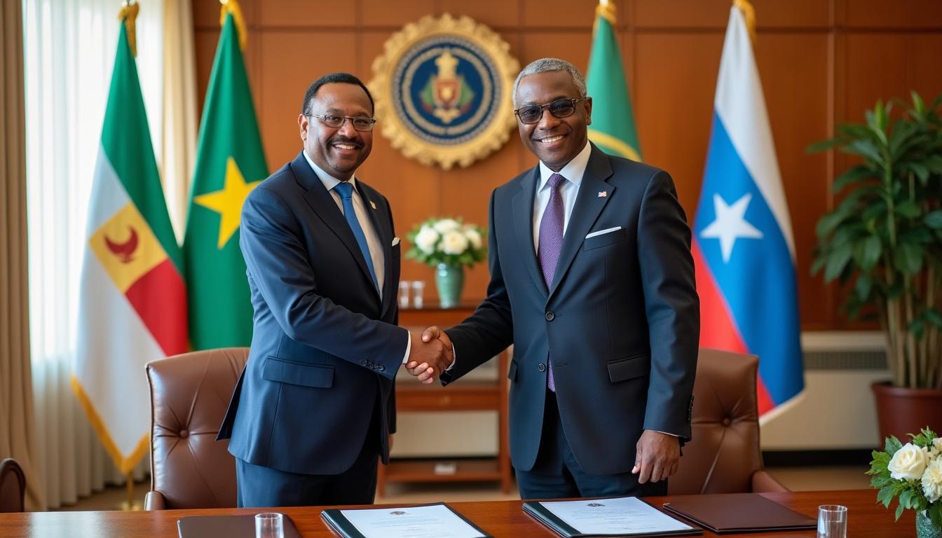 découvrez la rencontre historique entre le président de la république et son homologue somalien, marquée par la signature d'accords bilatéraux renforçant la coopération entre les deux nations.