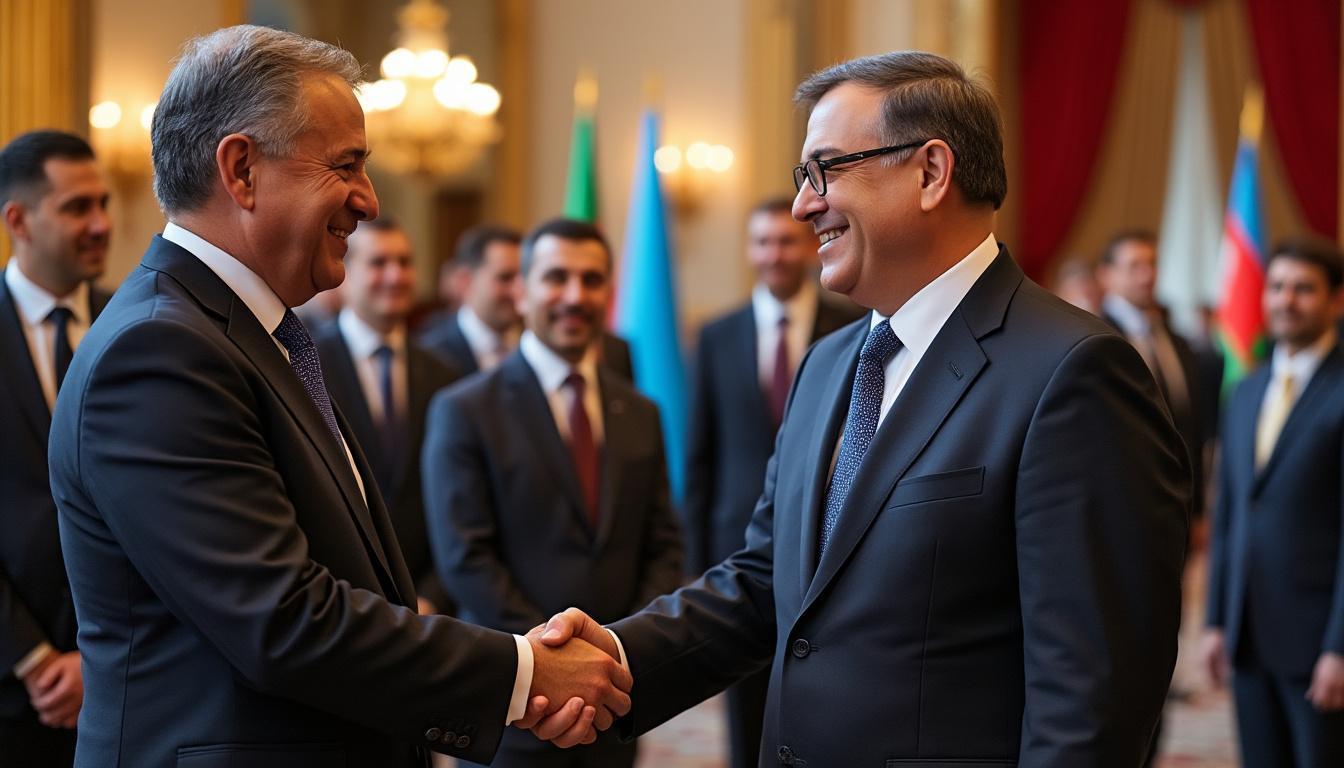 le président reçoit le ministre des affaires étrangères azerbaïdjanais lors d'une rencontre officielle, abordant les relations diplomatiques et les coopérations bilatérales entre les deux pays.