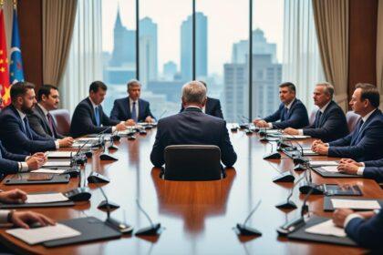 le président de la république préside une réunion cruciale du conseil des ministres pour discuter des décisions stratégiques majeures.