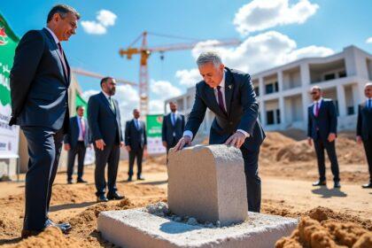 le président de la république inaugure la pose de la première pierre du futur chu de constantine, un projet majeur visant à améliorer les infrastructures de santé et le bien-être des habitants de la région.