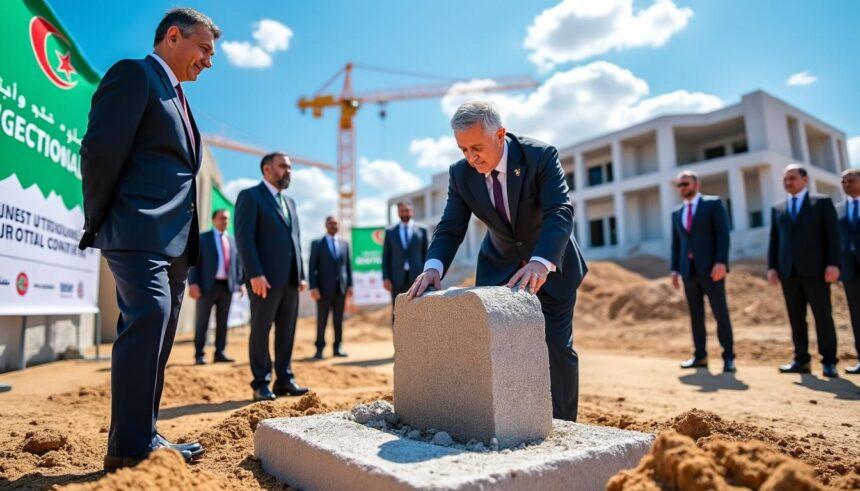 le président de la république inaugure la pose de la première pierre du futur chu de constantine, un projet majeur visant à améliorer les infrastructures de santé et le bien-être des habitants de la région.