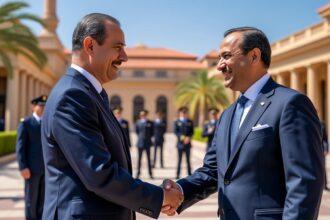 découvrez les détails de la rencontre diplomatique en égypte où le premier ministre a été chaleureusement accueilli par le président abdel fattah al-sissi pour renforcer la coopération bilatérale.