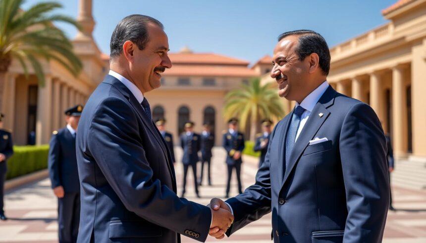 découvrez les détails de la rencontre diplomatique en égypte où le premier ministre a été chaleureusement accueilli par le président abdel fattah al-sissi pour renforcer la coopération bilatérale.