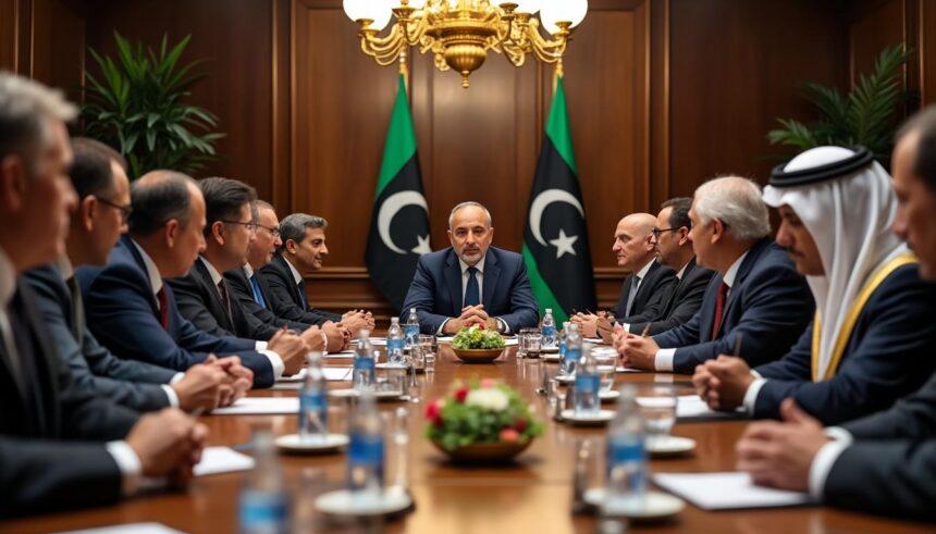 ahmed attaf participe à la réunion de coordination tripartite au caire avec les pays voisins de la libye pour renforcer la coopération régionale et discuter des enjeux sécuritaires.