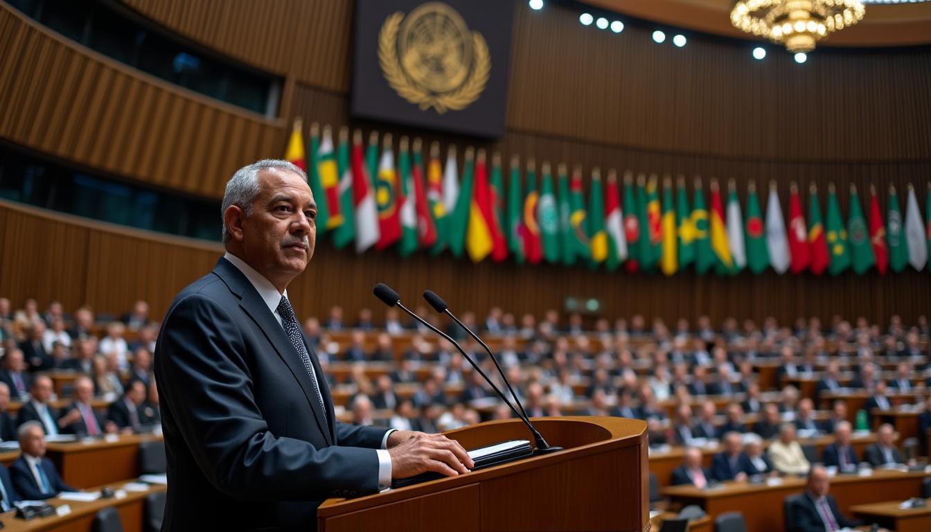 ahmed attaf met en avant le mérite du président de la république pour son initiative de la conférence internationale sur les crimes coloniaux en afrique, visant à reconnaître et débattre des injustices historiques.