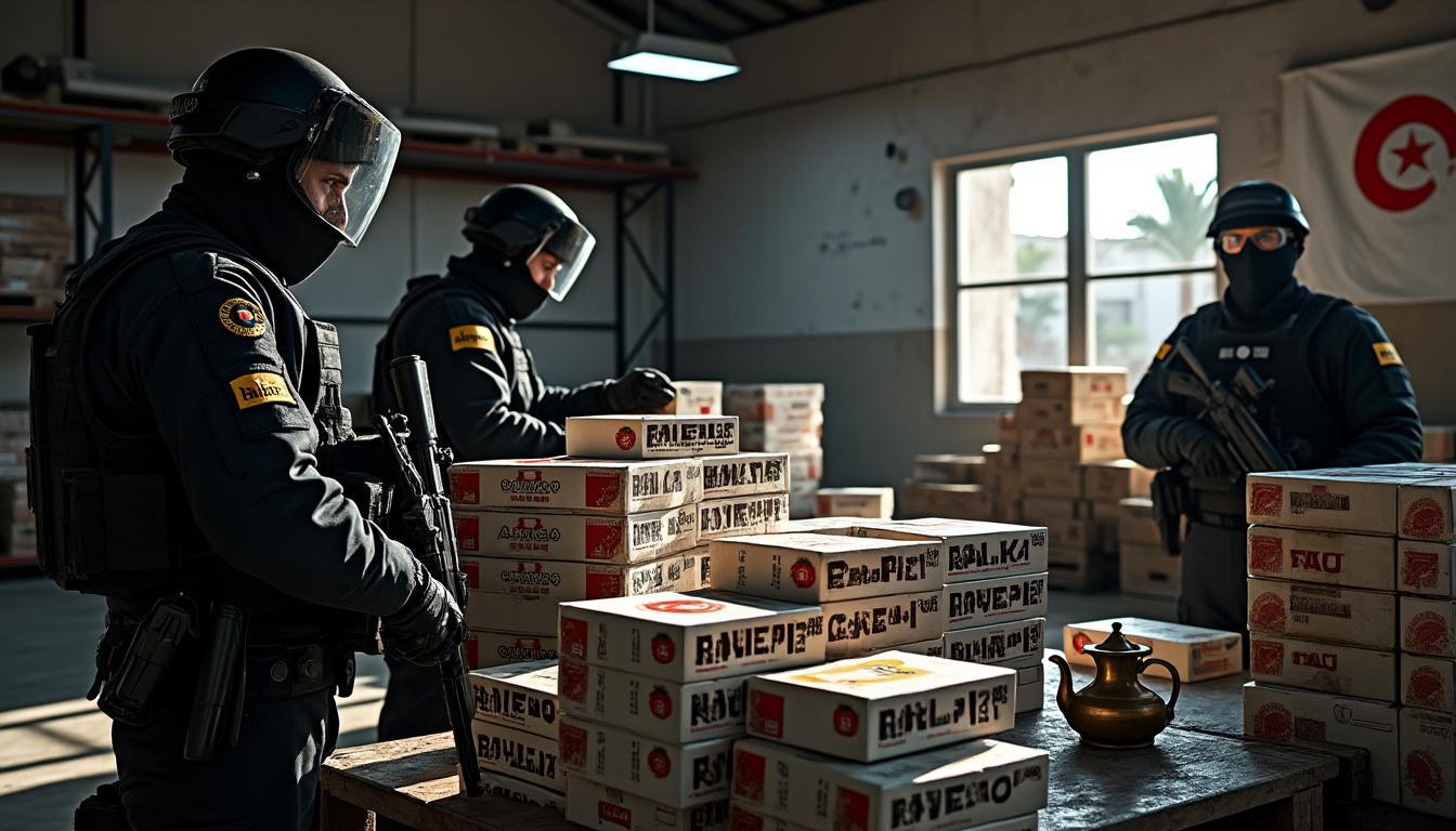 alger : démantèlement d'un important réseau de contrefaçon de tabac, une opération majeure visant à lutter contre le trafic illégal et protéger les consommateurs.