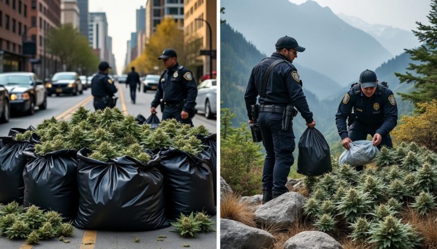 saisie majeure de plusieurs kilogrammes de cannabis réalisée dans deux régions distinctes, renforçant la lutte contre le trafic de drogues.