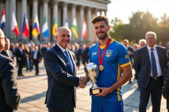 le président de la république félicite les équipes nationales féminine et masculine de goalball pour leur victoire historique, devenues nouvelles championnes d'afrique.